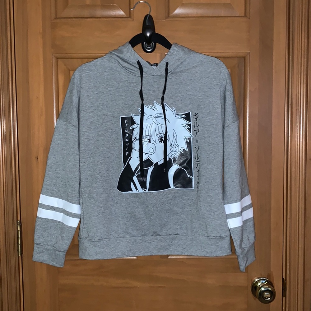 FANCYQUBE anime hooded sweatshirt, size M